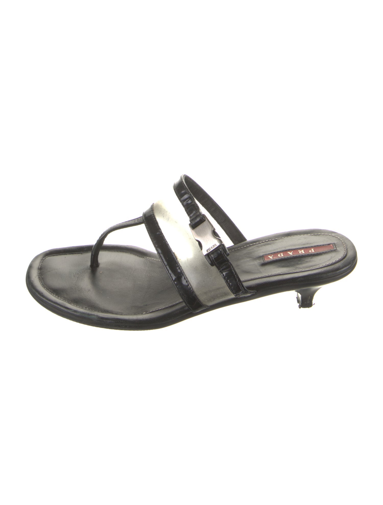 Prada Sport Leather Sandals Black Sandals, Shoes PRA892320 The