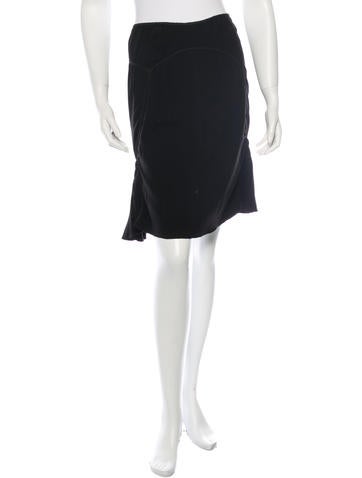 Prada Knee-Length Ruched Skirt