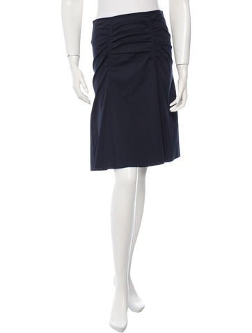 Prada Knee-Length Pleated Skirt