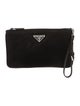 Prada Saffiano Lux-Trimmed Tessuto Wrist Pouch
