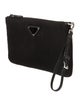 Prada Saffiano Lux-Trimmed Tessuto Wrist Pouch