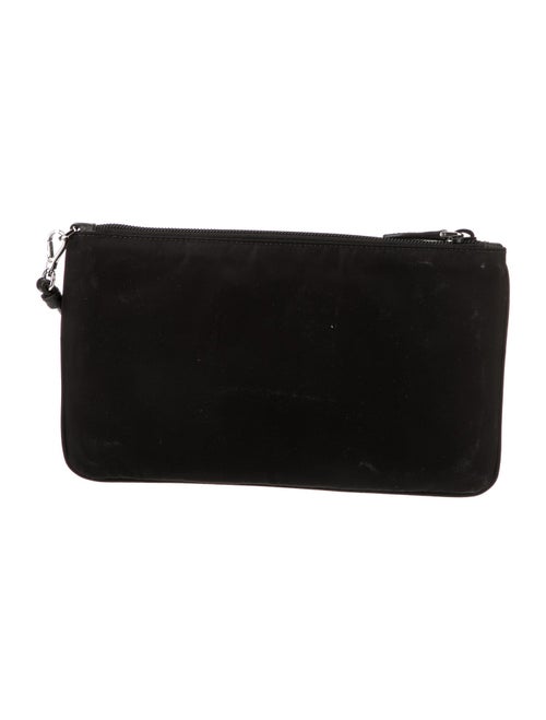 Prada Saffiano Lux-Trimmed Tessuto Wrist Pouch