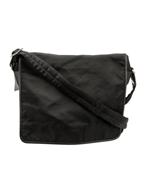 Prada Saffiano-Trimmed Tessuto Messenger Bag
