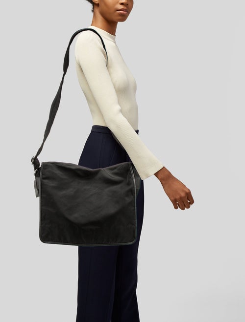 Prada Saffiano-Trimmed Tessuto Messenger Bag