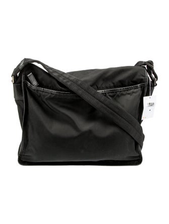 Prada Saffiano-Trimmed Tessuto Messenger Bag