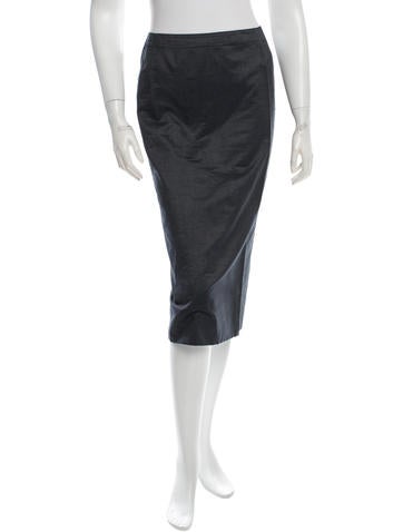Prada Slit-Accented Midi Skirt