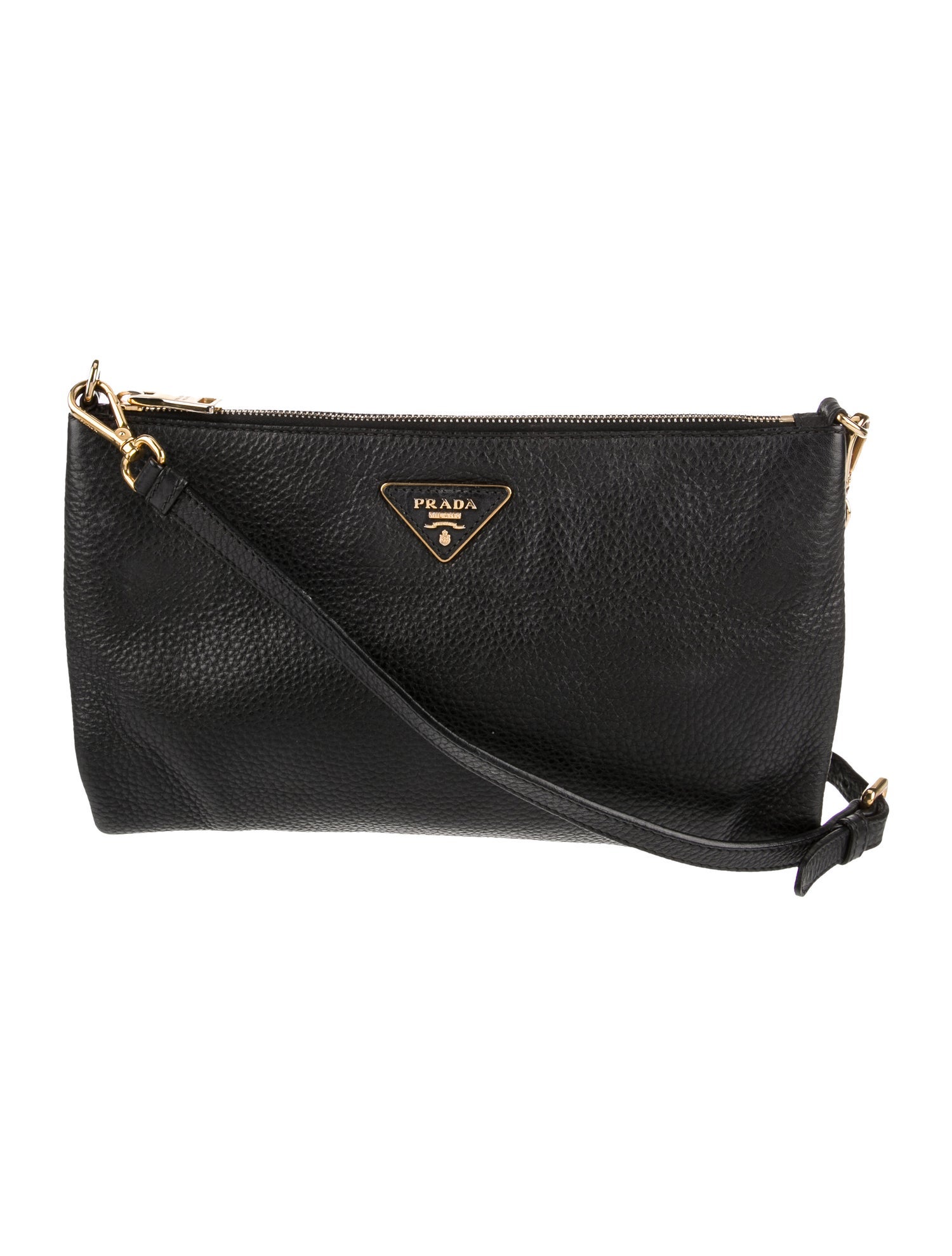 Prada Vitello Daino Crossbody Bag Black Crossbody Bags, Handbags