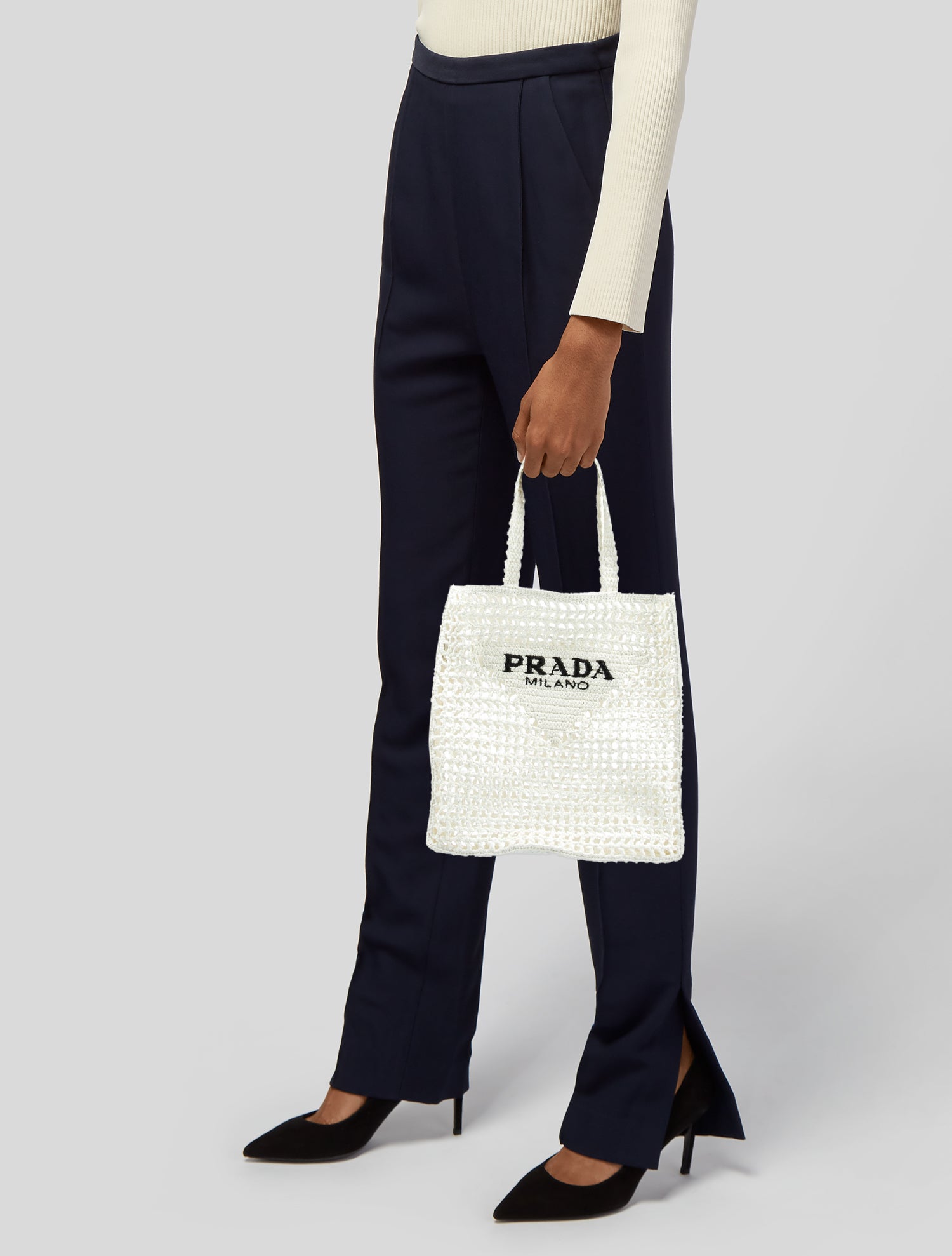 Prada Crochet Tote Bag