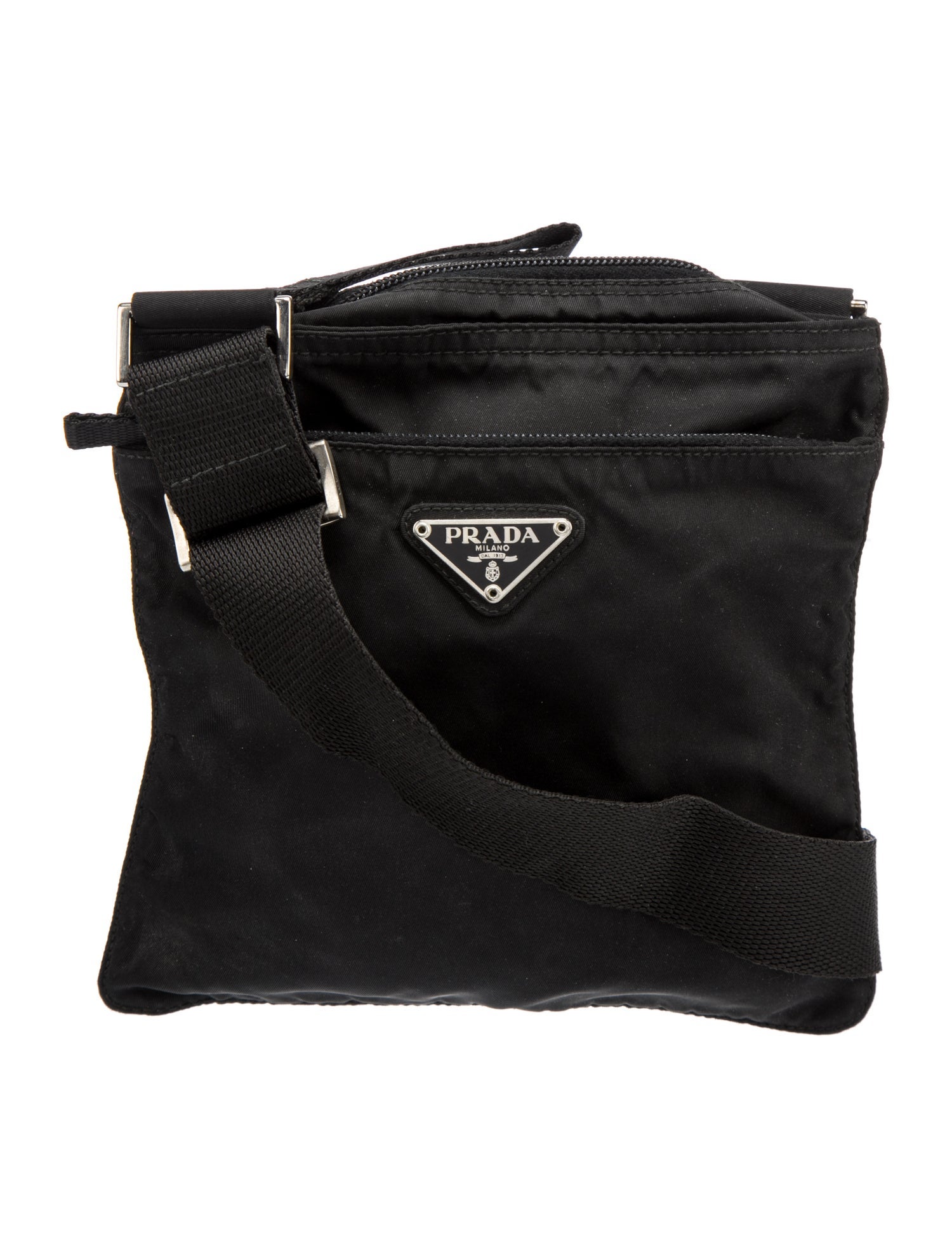 Prada Logo Jacquard Messenger Bag Neutrals Crossbody Bags, Handbags PRA886557 The RealReal