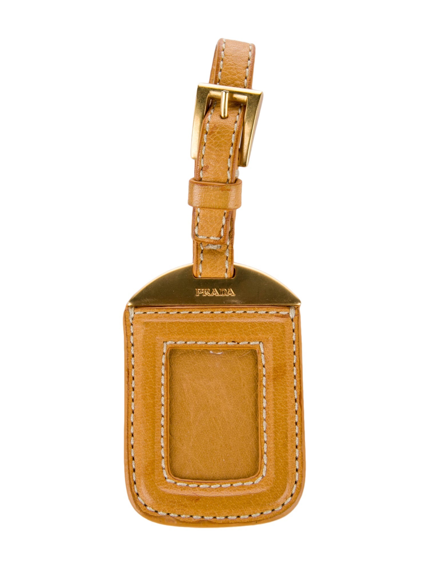 Prada Leather keychain Neutrals Keychains, Accessories PRA914319 The RealReal