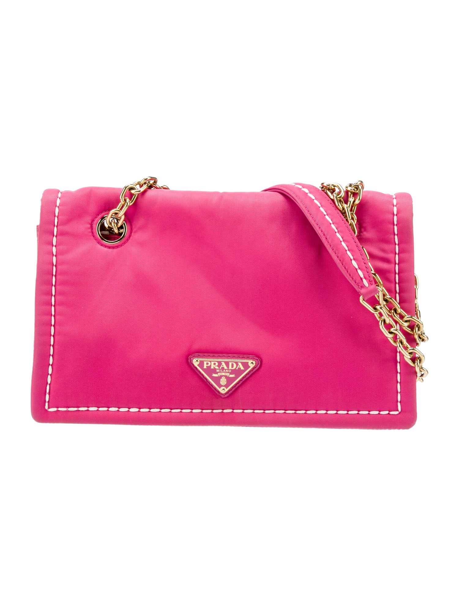 Prada Tessuto Small Chain Shoulder Bag Pink Crossbody Bags, Handbags