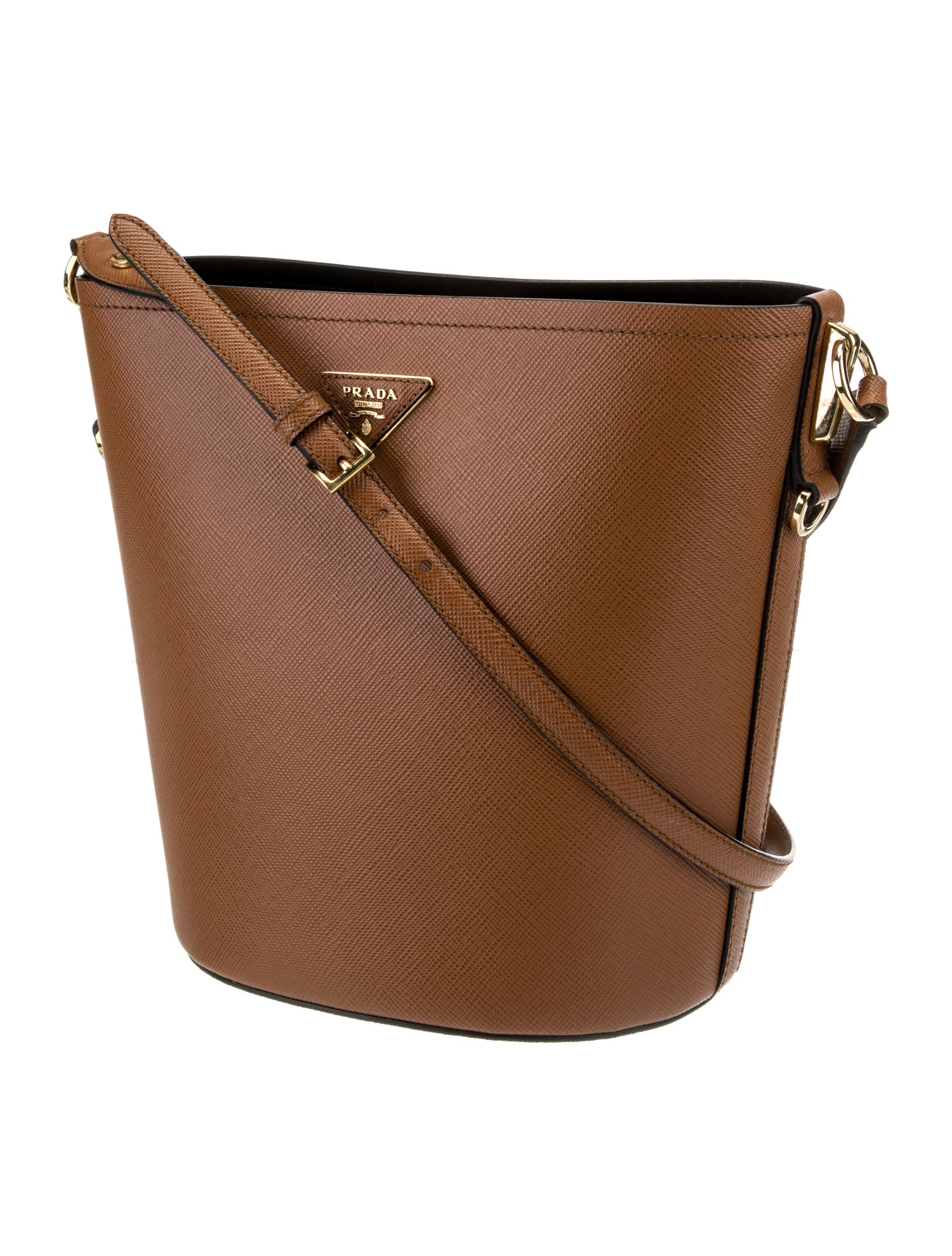 prada brown bucket bag