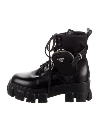Prada Leather Combat Boots