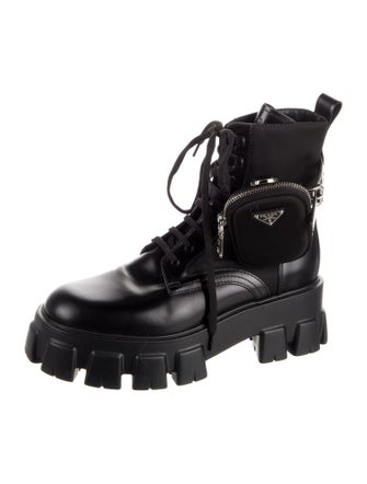 Prada Leather Combat Boots