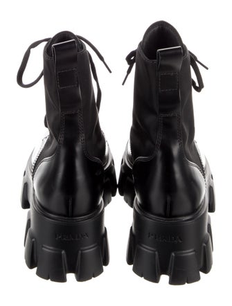 Prada Leather Combat Boots