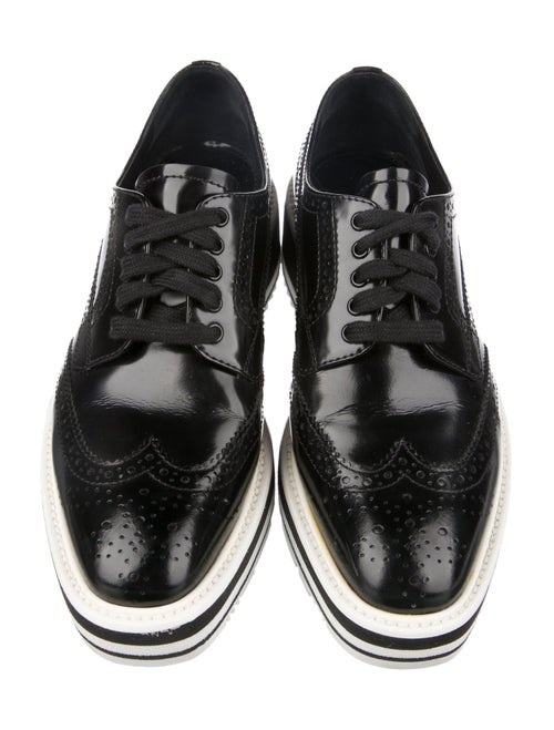 Prada Leather Lasercut Accents Oxfords