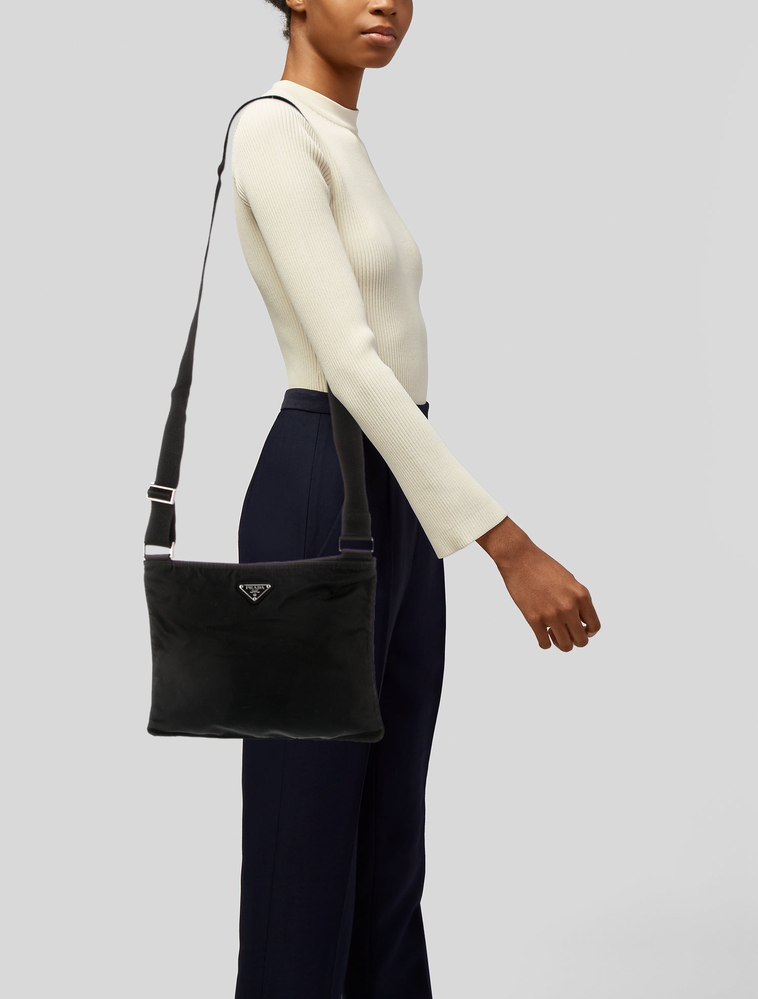 Prada Vela Crossbody Bag Black Crossbody Bags, Handbags PRA917375