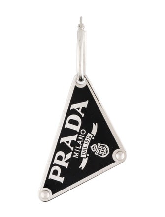 Prada Enamel Symbole Pendant Earring