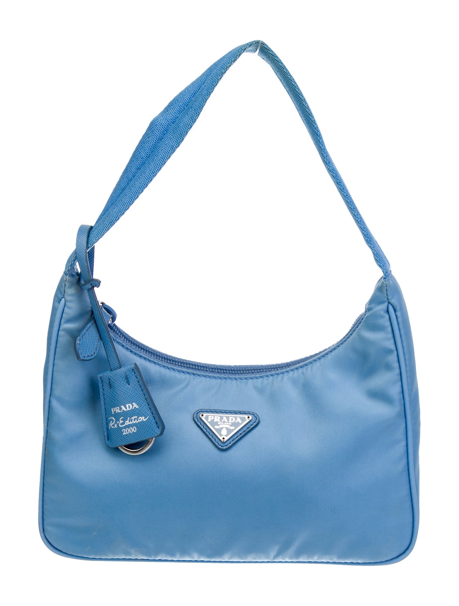 Prada Tessuto Hobo Bag Grey Hobos, Handbags PRA909145 The RealReal