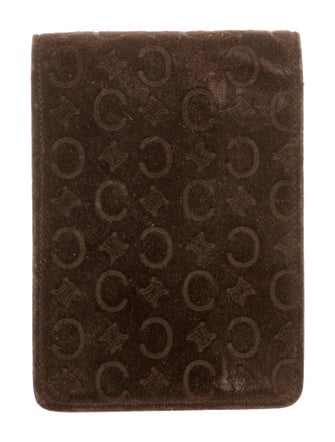 Celine C Monogram Suede Clutch
