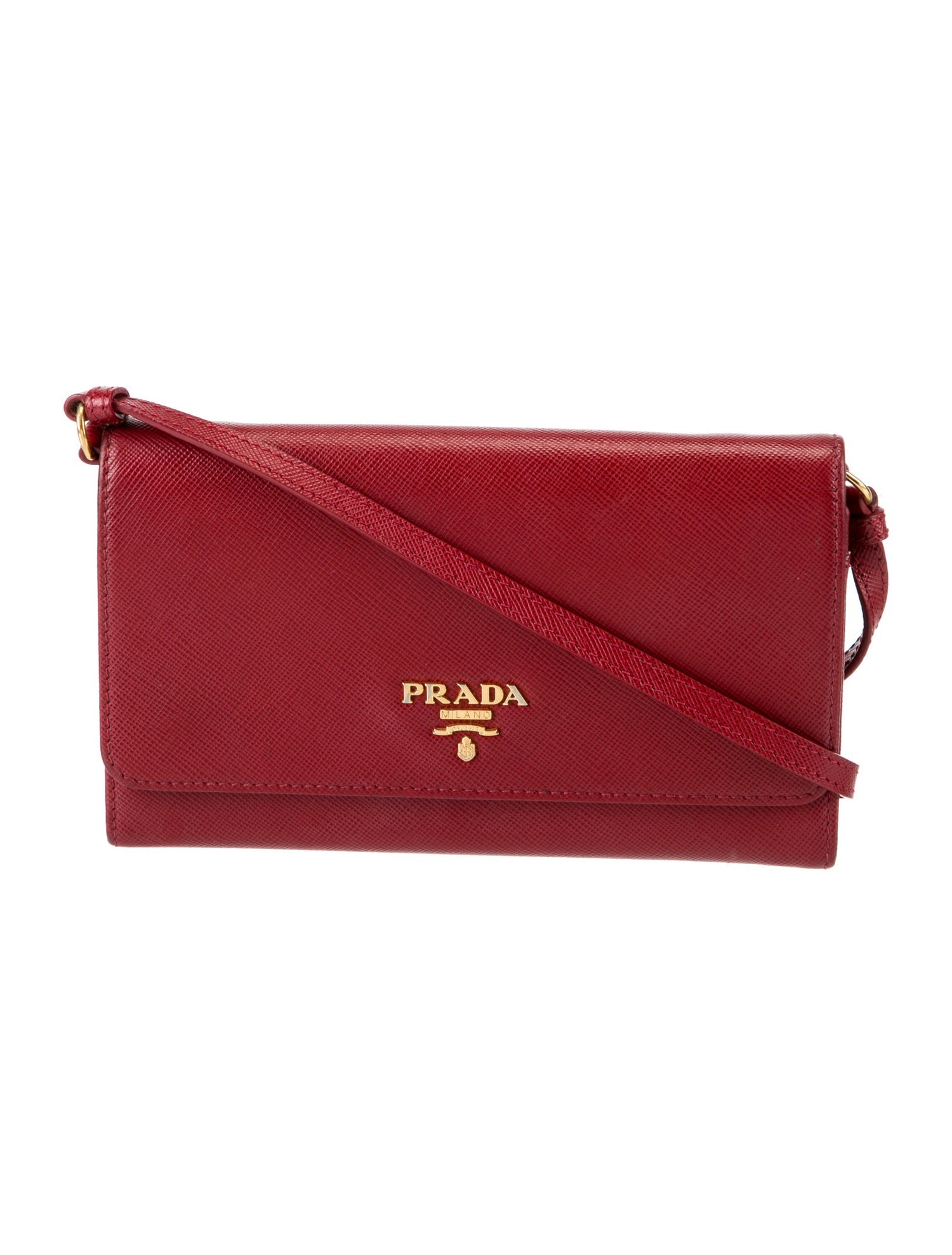 Prada Saffiano Metal Crossbody Bag Red Crossbody Bags, Handbags