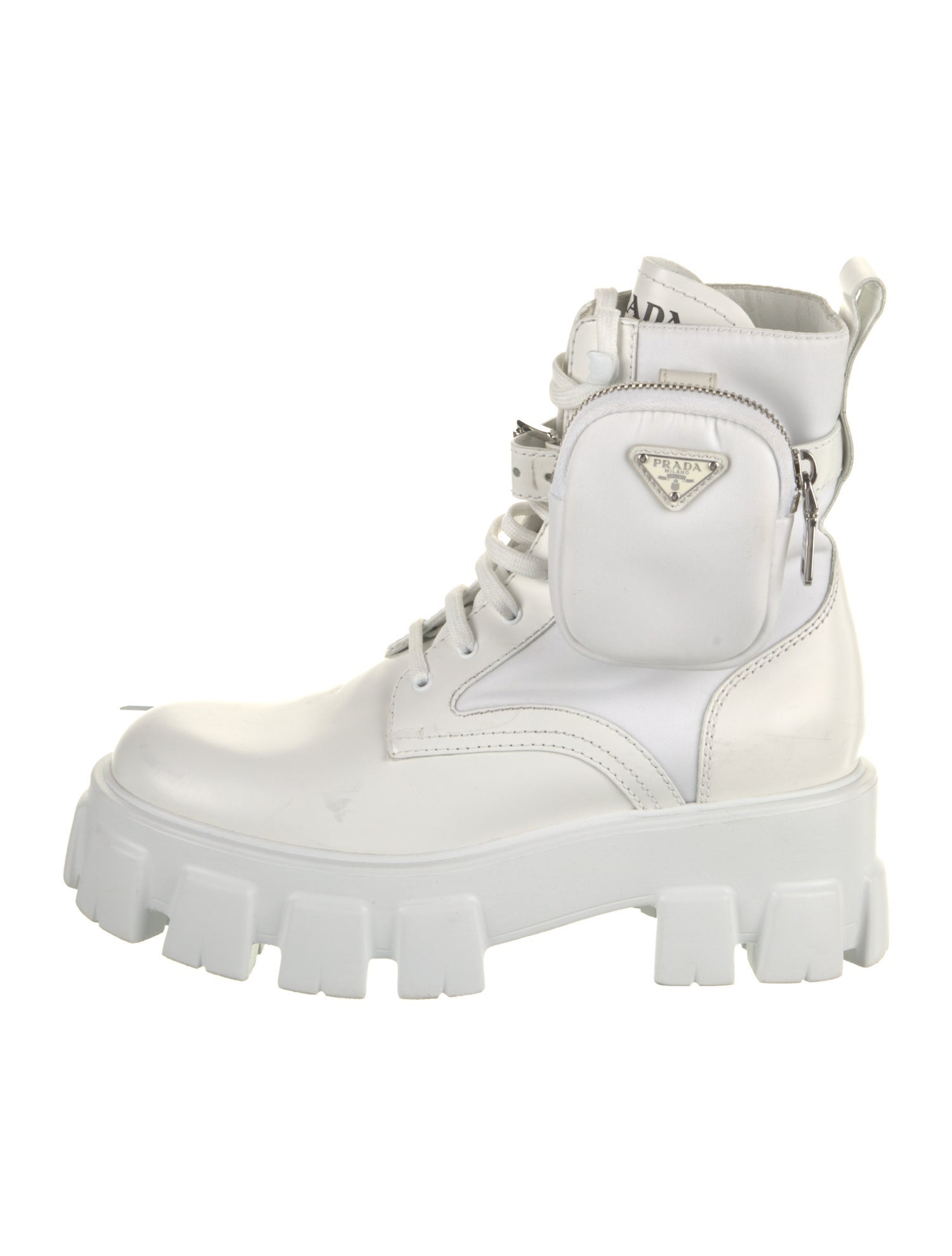 Prada Leather Combat Boots