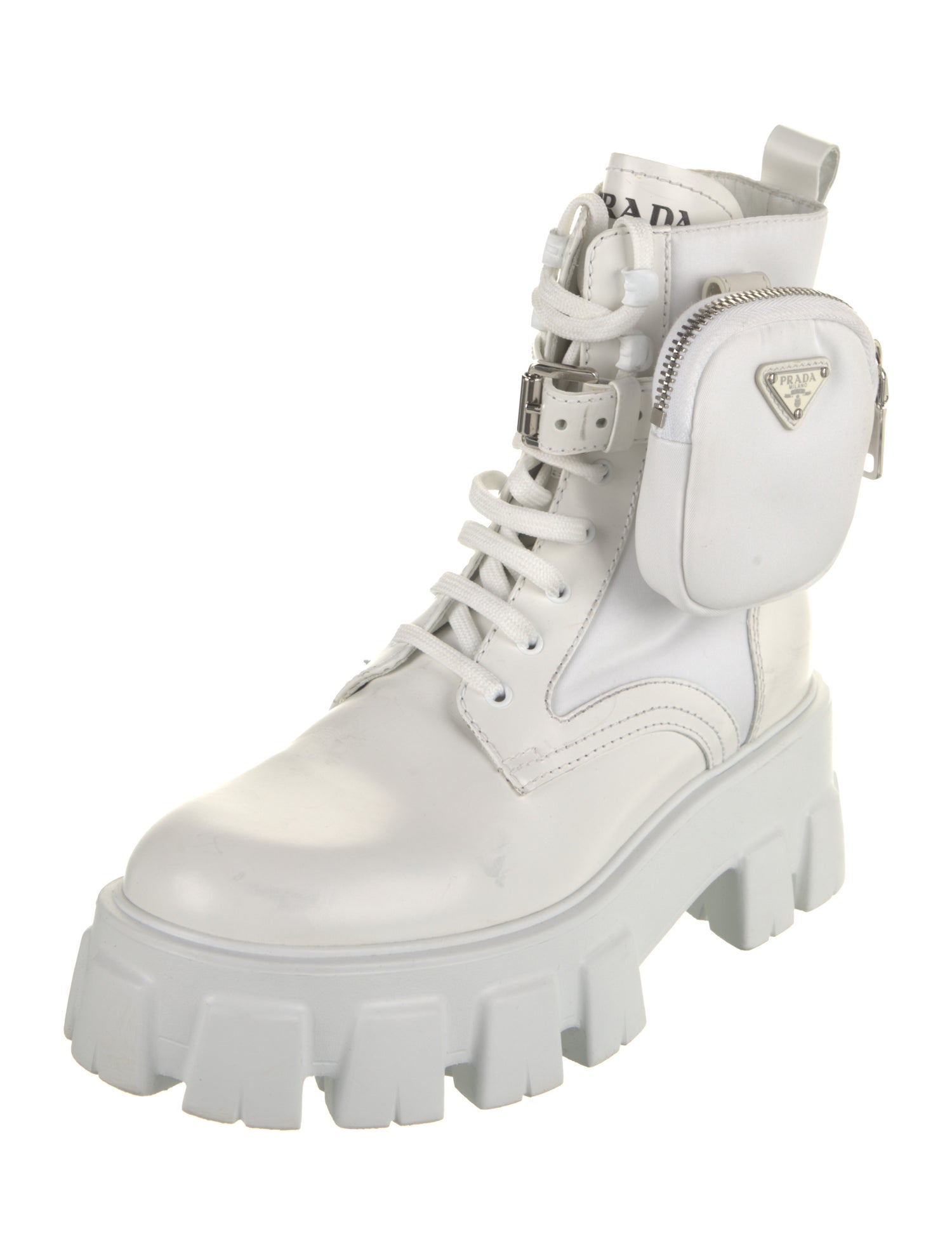 Prada Leather Combat Boots