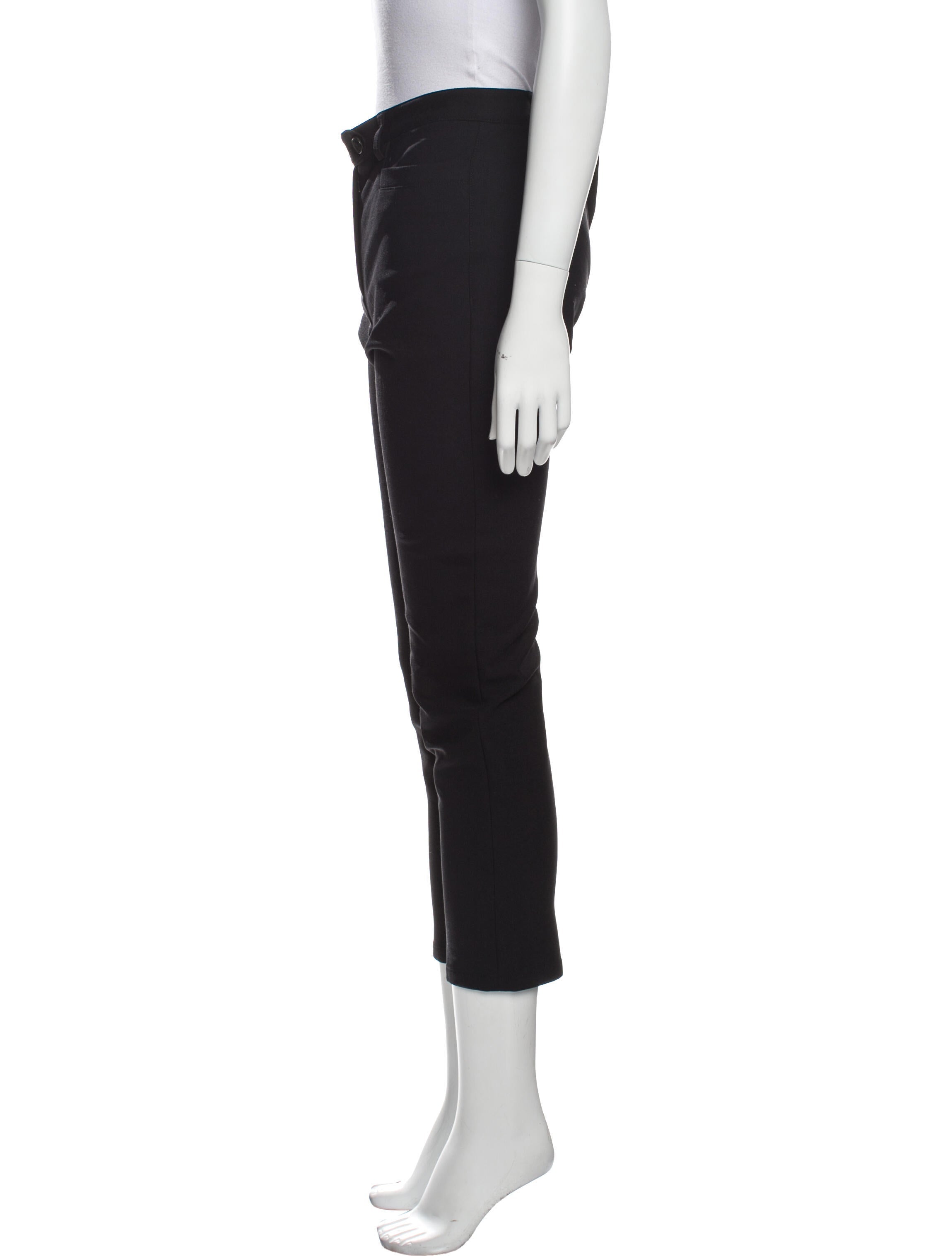 Prada Sport Straight Leg Pants Black, 9.75" Rise Pants, Clothing