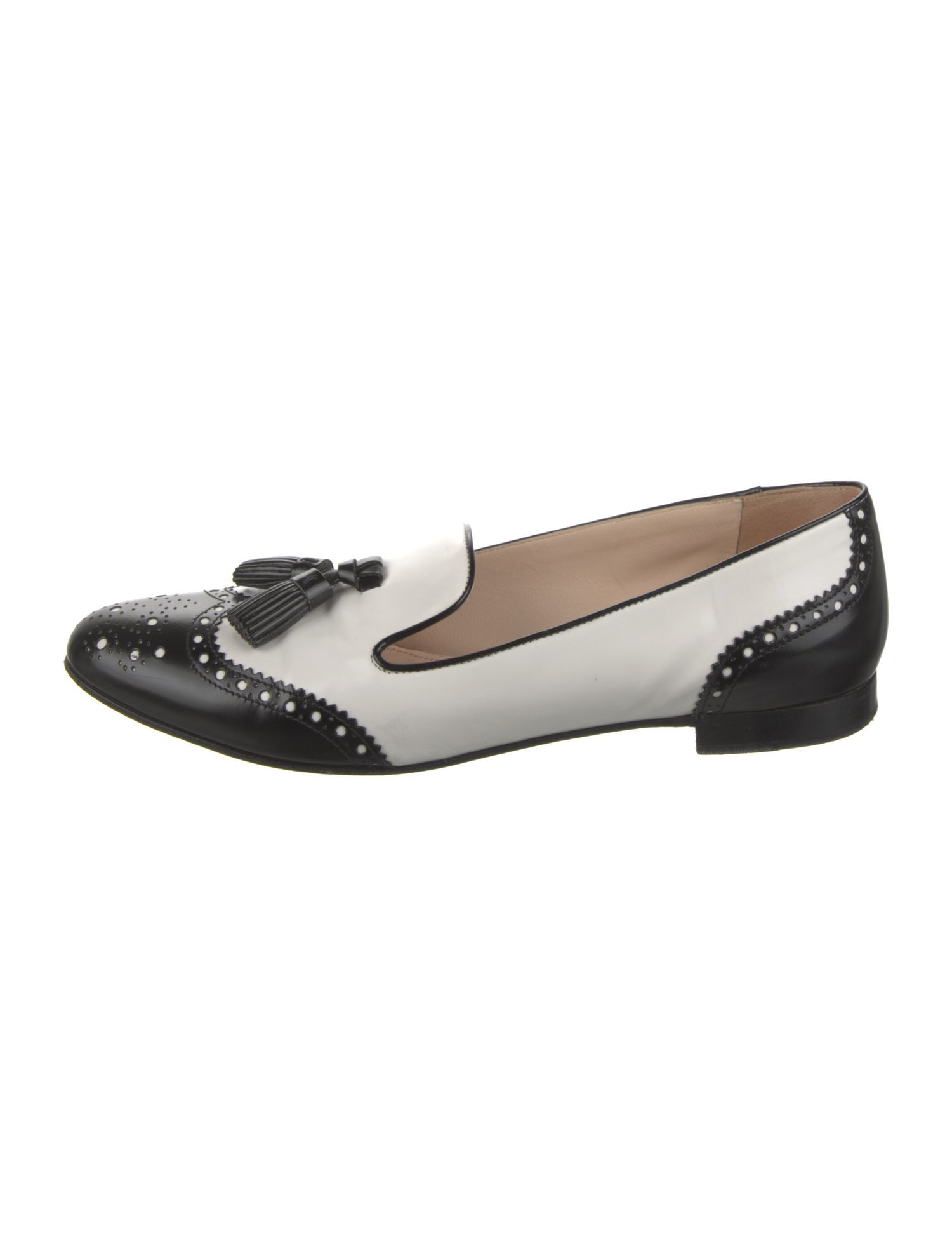 Prada Leather Colorblock Pattern Loafers