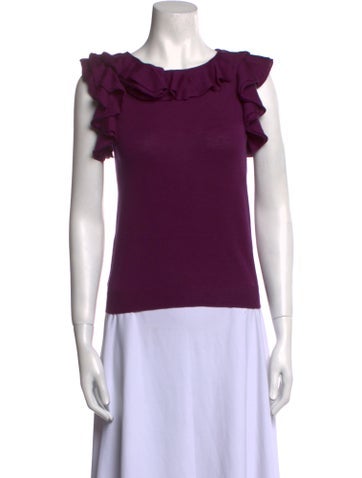 Prada Tops Bateau Neckline Short Sleeve Top Us2, It38 | XS