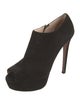 Prada Suede Keyhole Accent Pumps