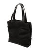 Prada Leather-Trimmed Canvas Tote