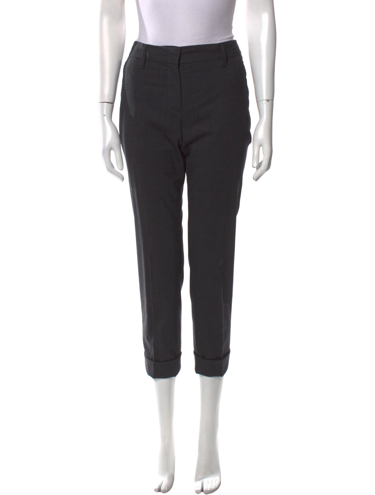 Prada Virgin Wool Straight Leg Pants