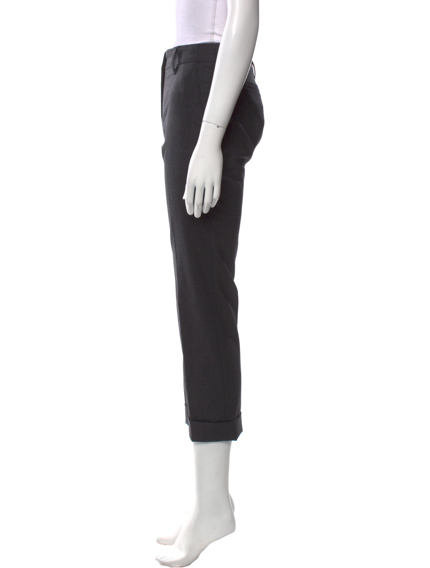 Prada Virgin Wool Straight Leg Pants
