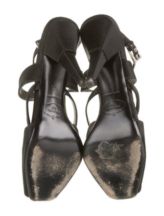 Prada Satin Slingback Sandals