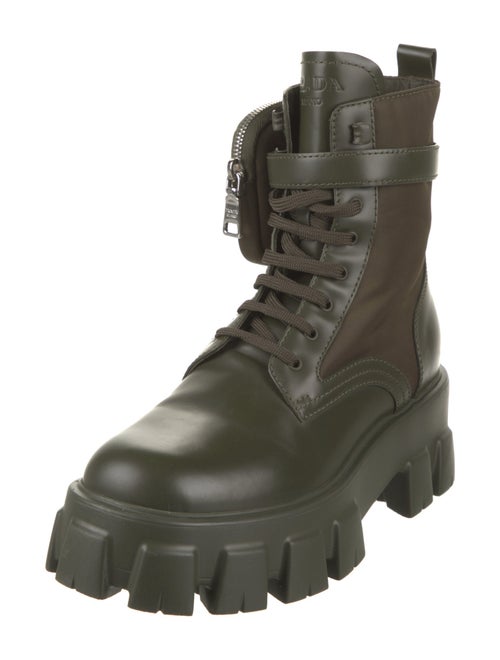 Prada Leather Combat Boots