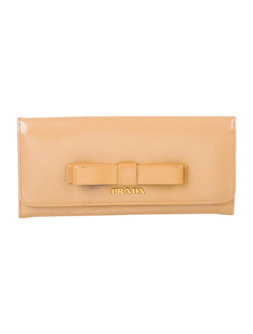 Prada Saffiano Vernice Leather Continental Wallet