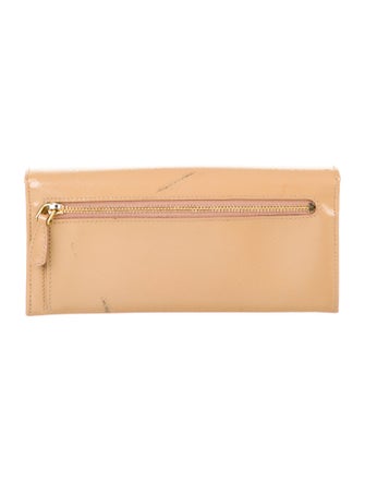 Prada Saffiano Vernice Leather Continental Wallet