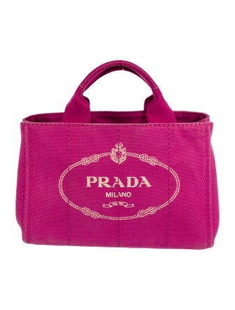 Prada Small Canapa Logo Tote