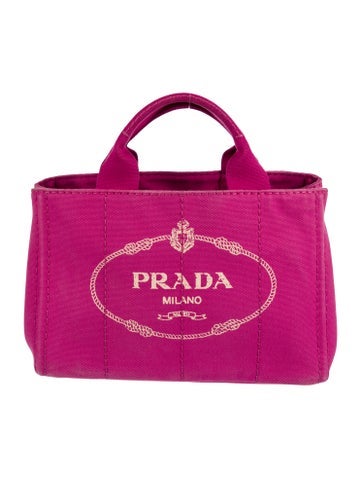 Prada Totes Small Canapa Logo Tote