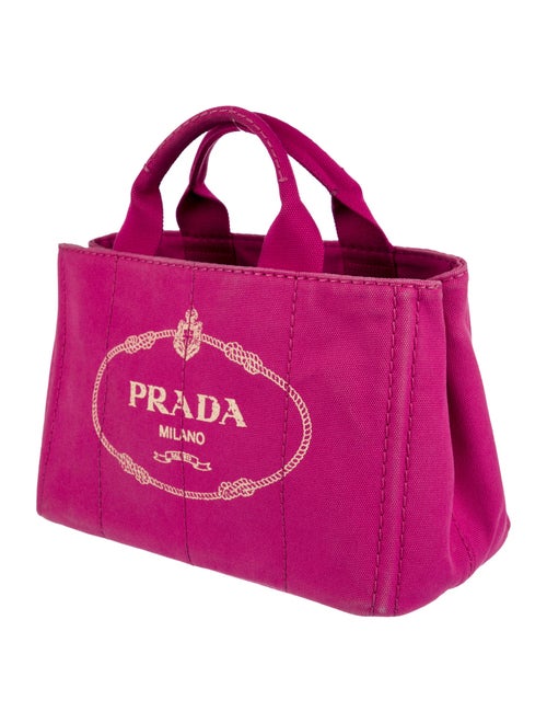 Prada Small Canapa Logo Tote