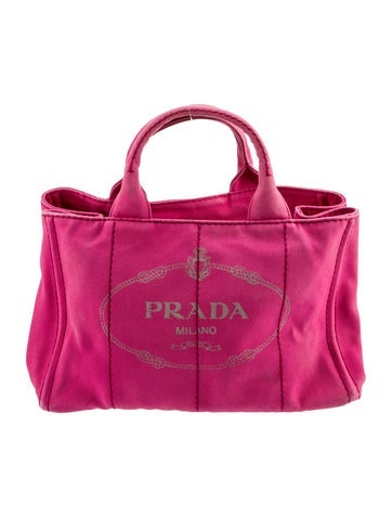 Prada Handle Bags Canapa Logo Tote w/ Strap