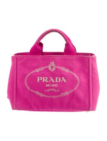 Prada Totes Small Canapa Logo Tote