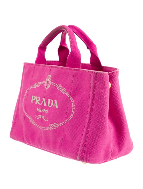 Prada Small Canapa Logo Tote