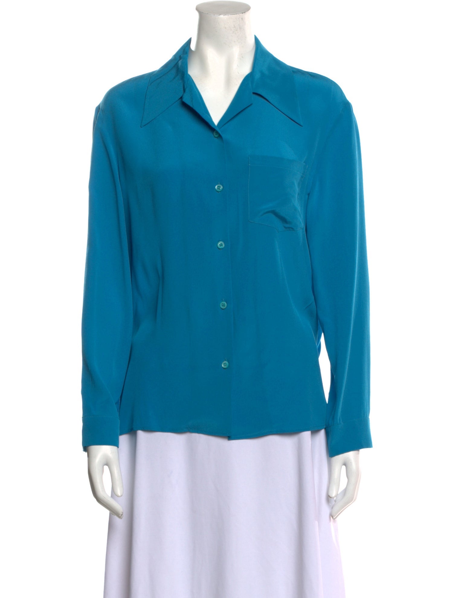 Prada Cerulean Blue Poplin Shirt Cerulean blue poplin