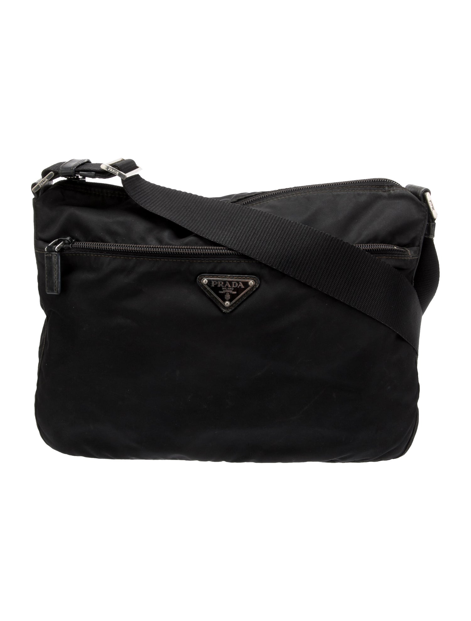 Prada Green Camo Canvas  Messenger Bag with Black Strap. main image 1