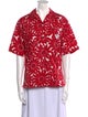 Prada Printed Short Sleeve Button-Up Top