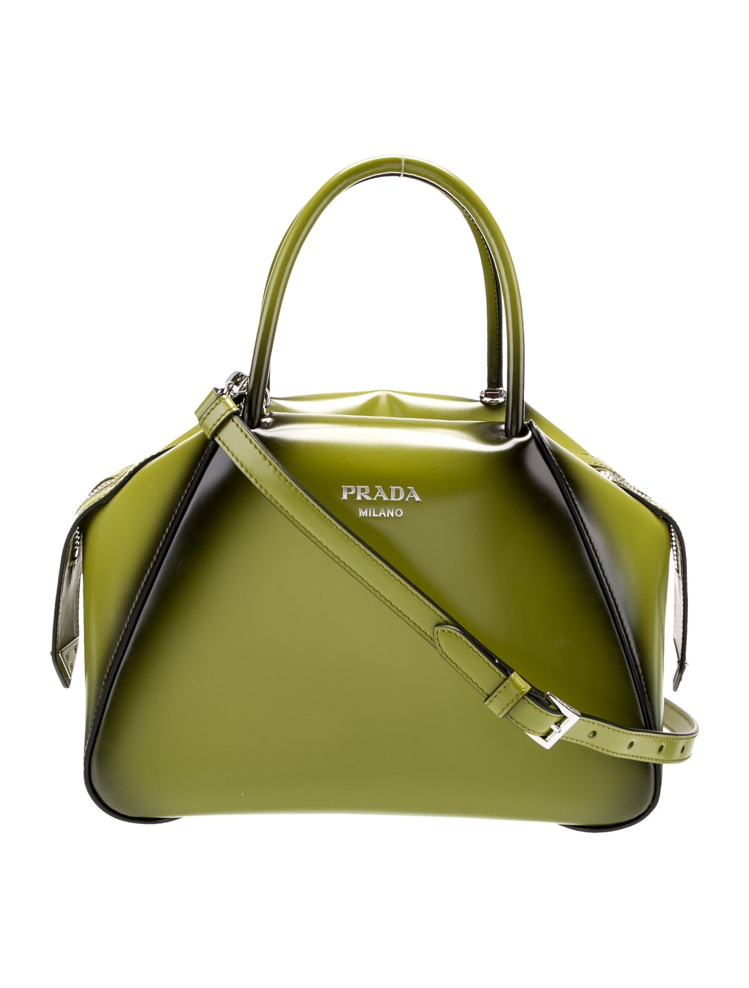Prada Small Spazzolato Supernova Bag - Green Handle Bags, Handbags