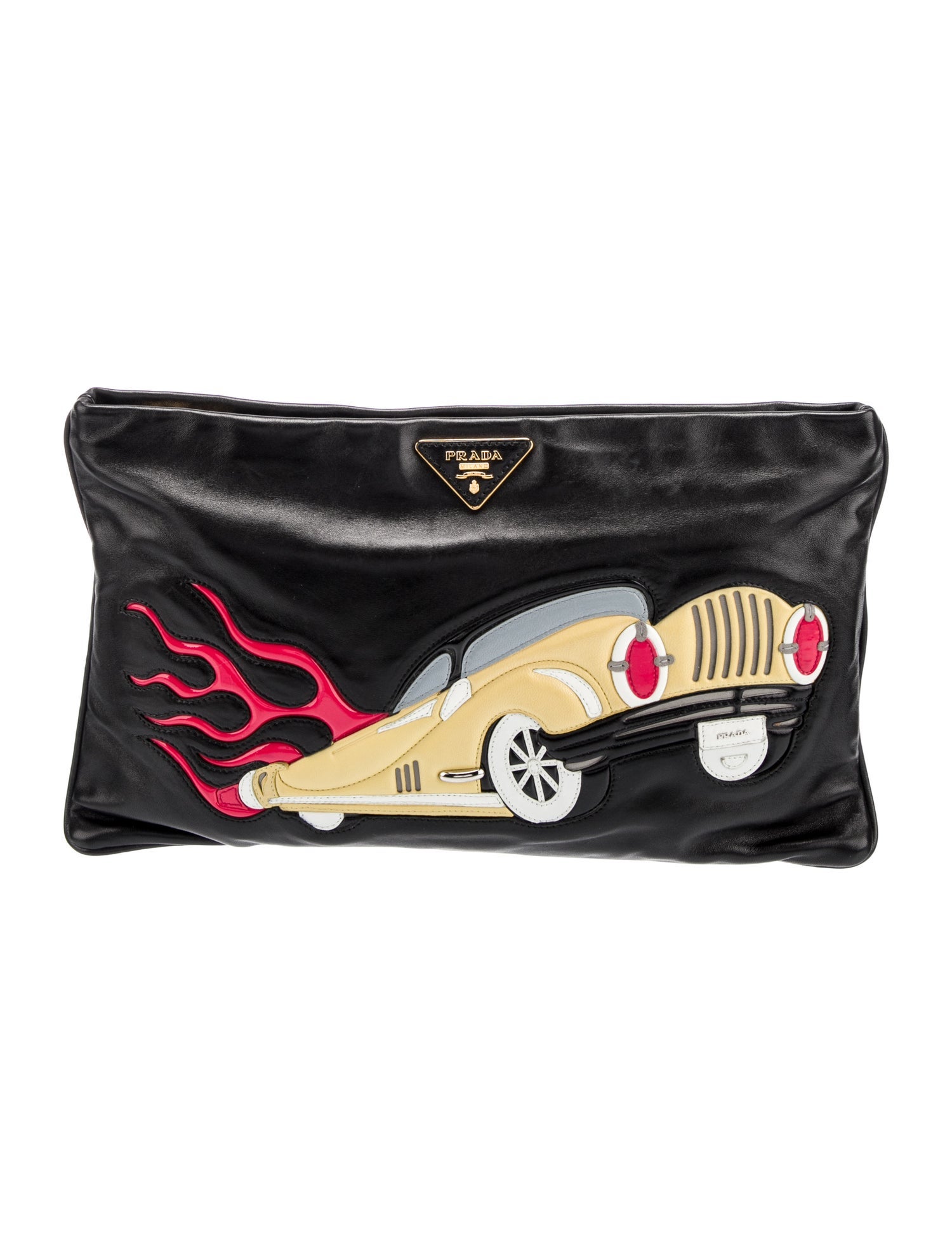 Prada Nappa Hot Rod Culture Clutch