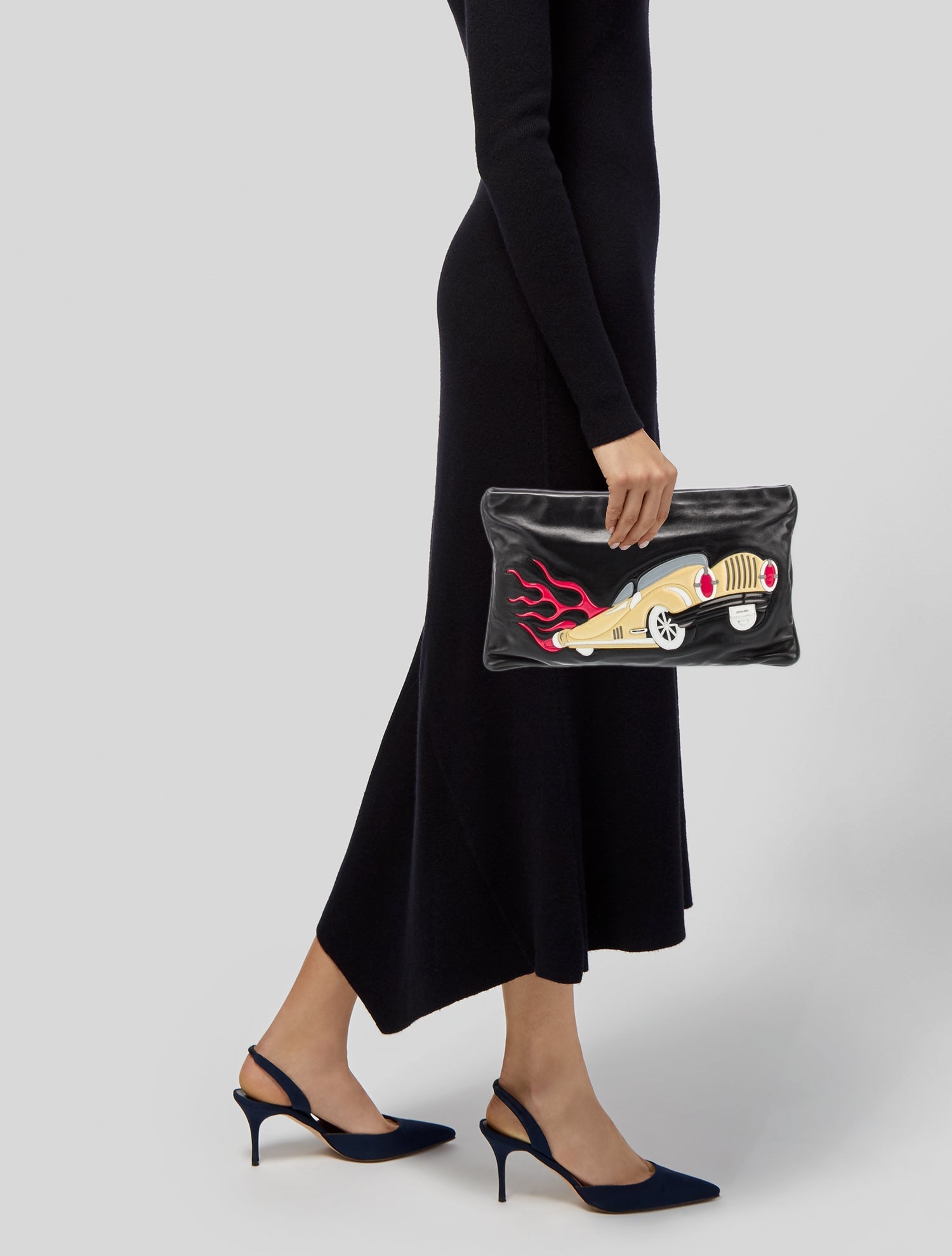 Prada Nappa Hot Rod Culture Clutch